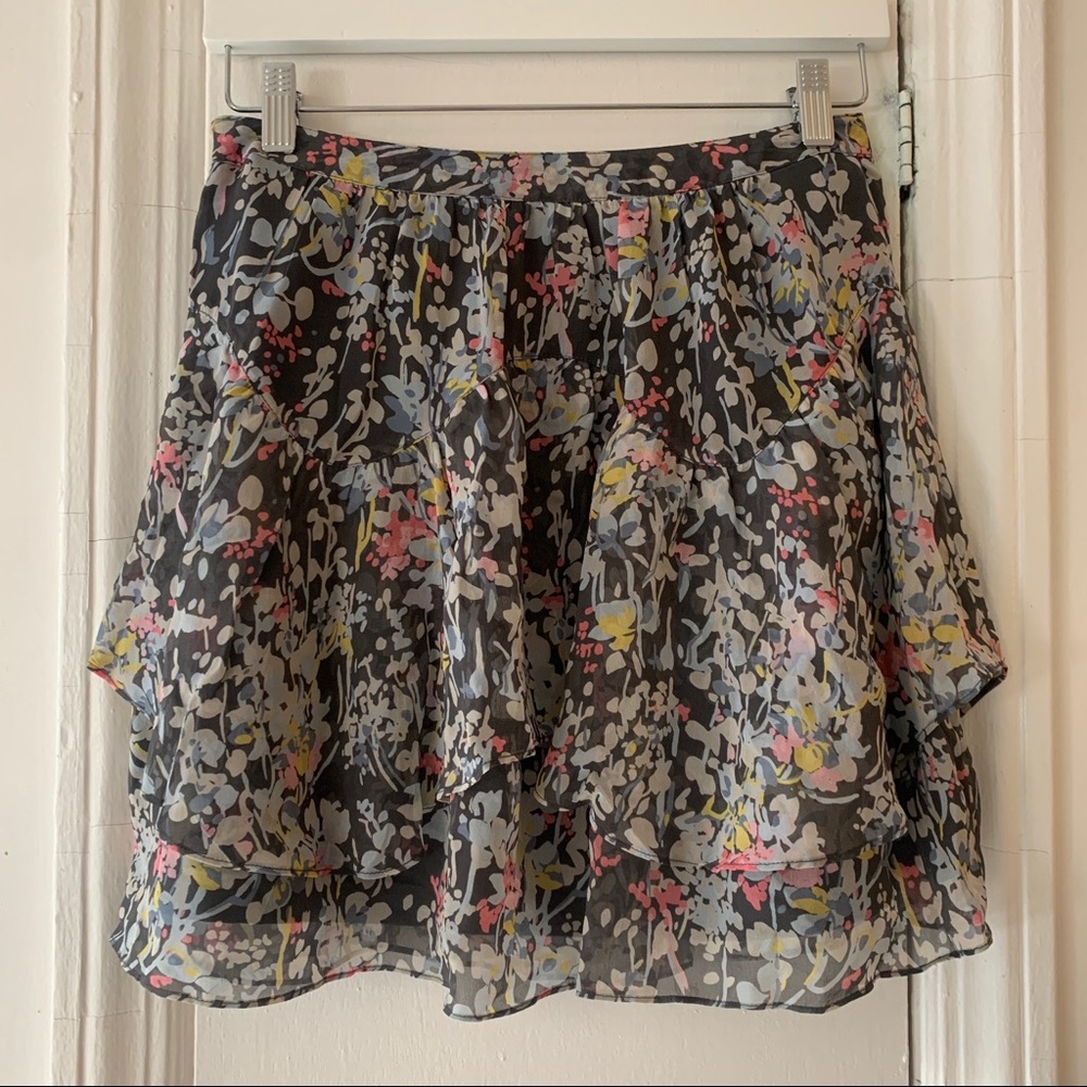 Eliot chiffon ruffled short skirt, size 2